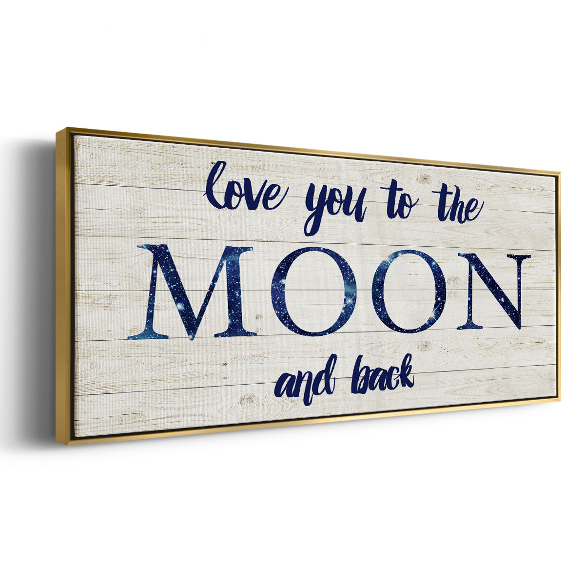 Moon and Back - Floater Framed Canvas Print