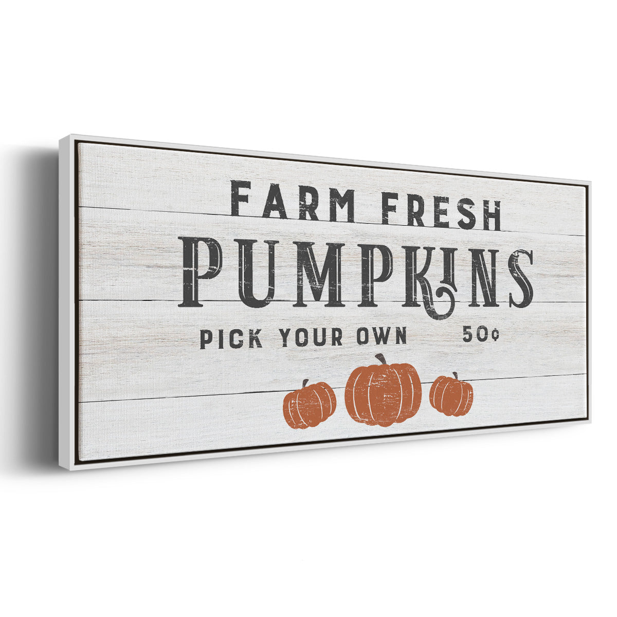 Farm Fresh Pumpkins - Floater Framed Canvas Print