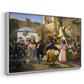 Romans Gathered for Merriment at an Osteria, 1839 - Floater Framed Canvas Print