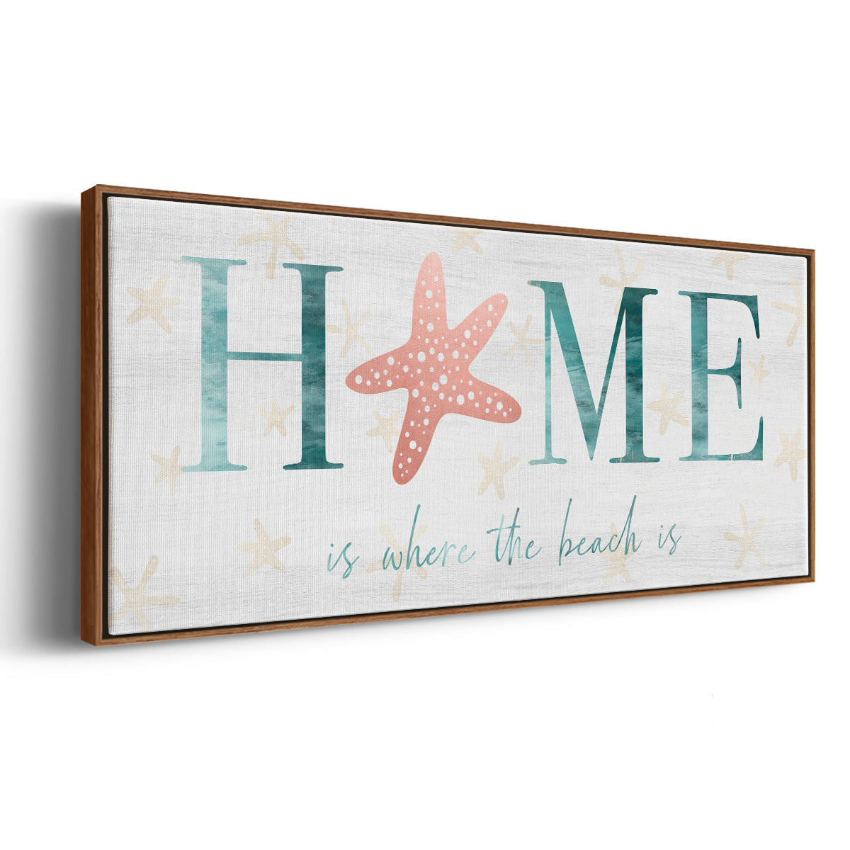 Home Beach - Floater Framed Canvas Print