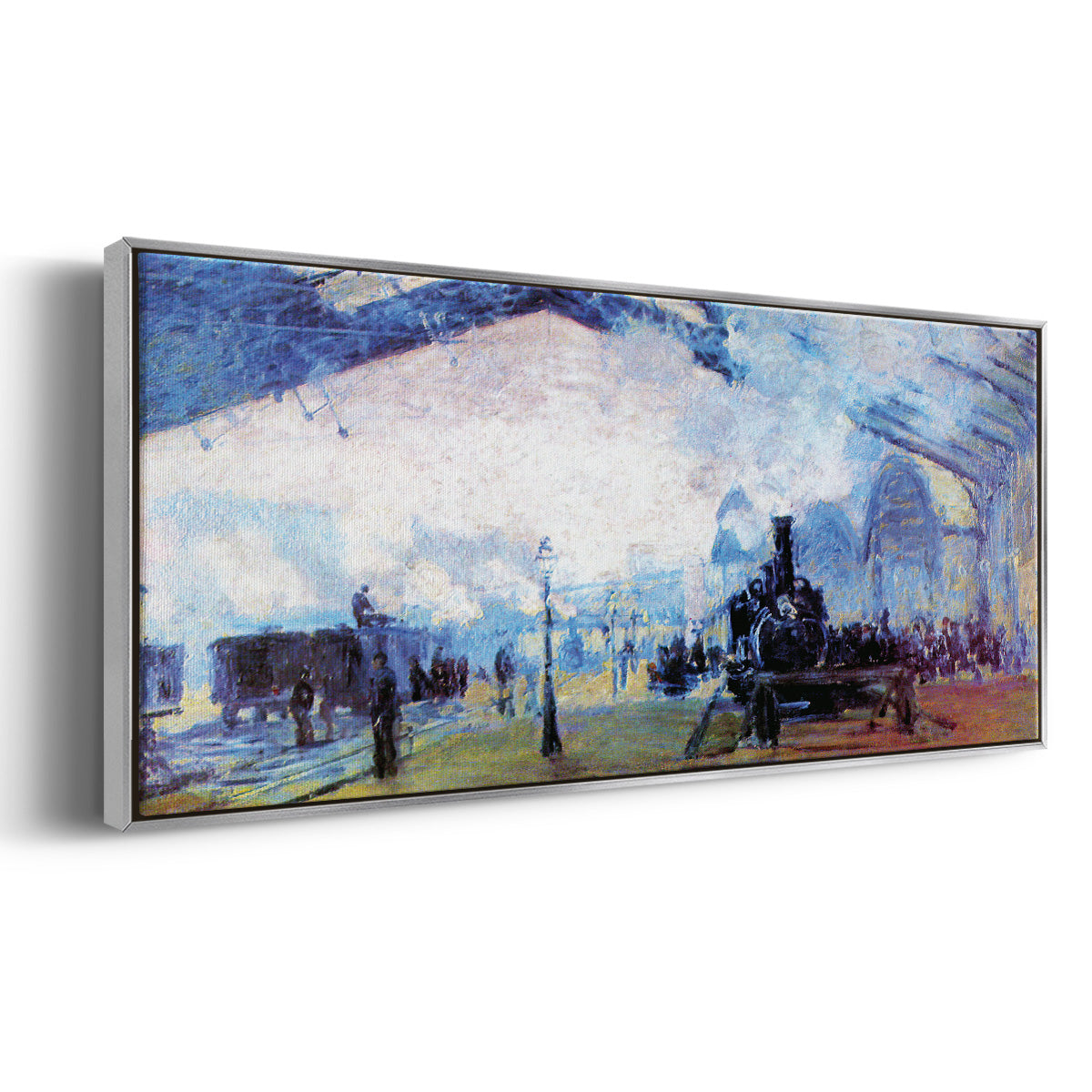 Saint Lazare Station in Paris - Floater Framed Canvas Print