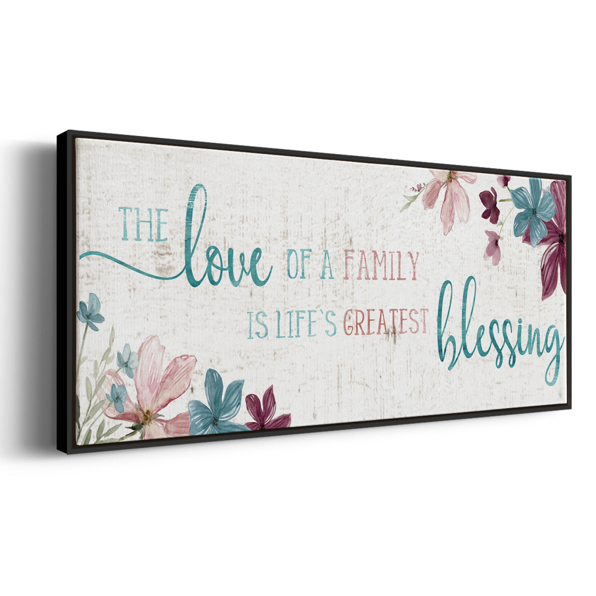 Family Blessing - Floater Framed Canvas Print