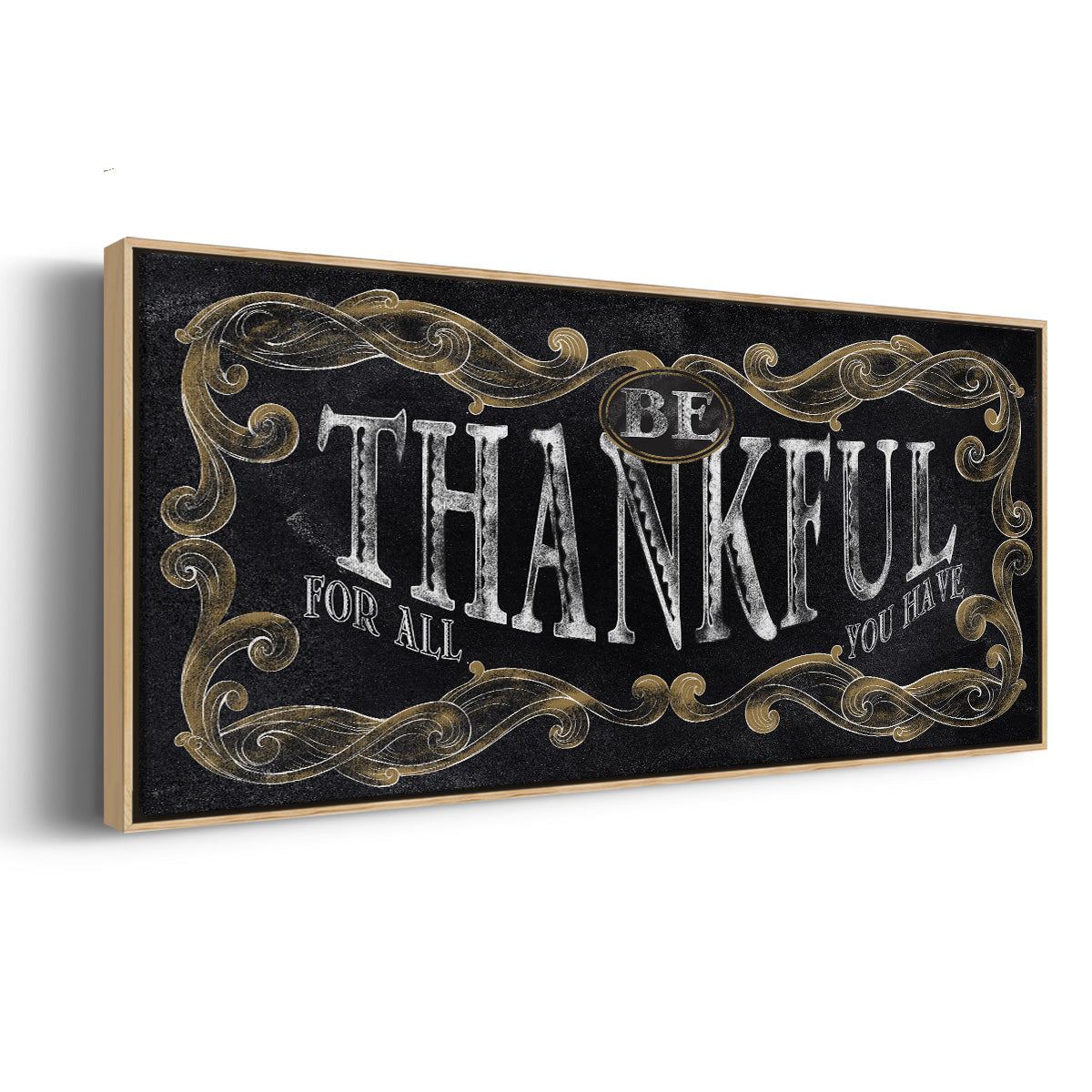 Be Thankful - Floater Framed Canvas Print