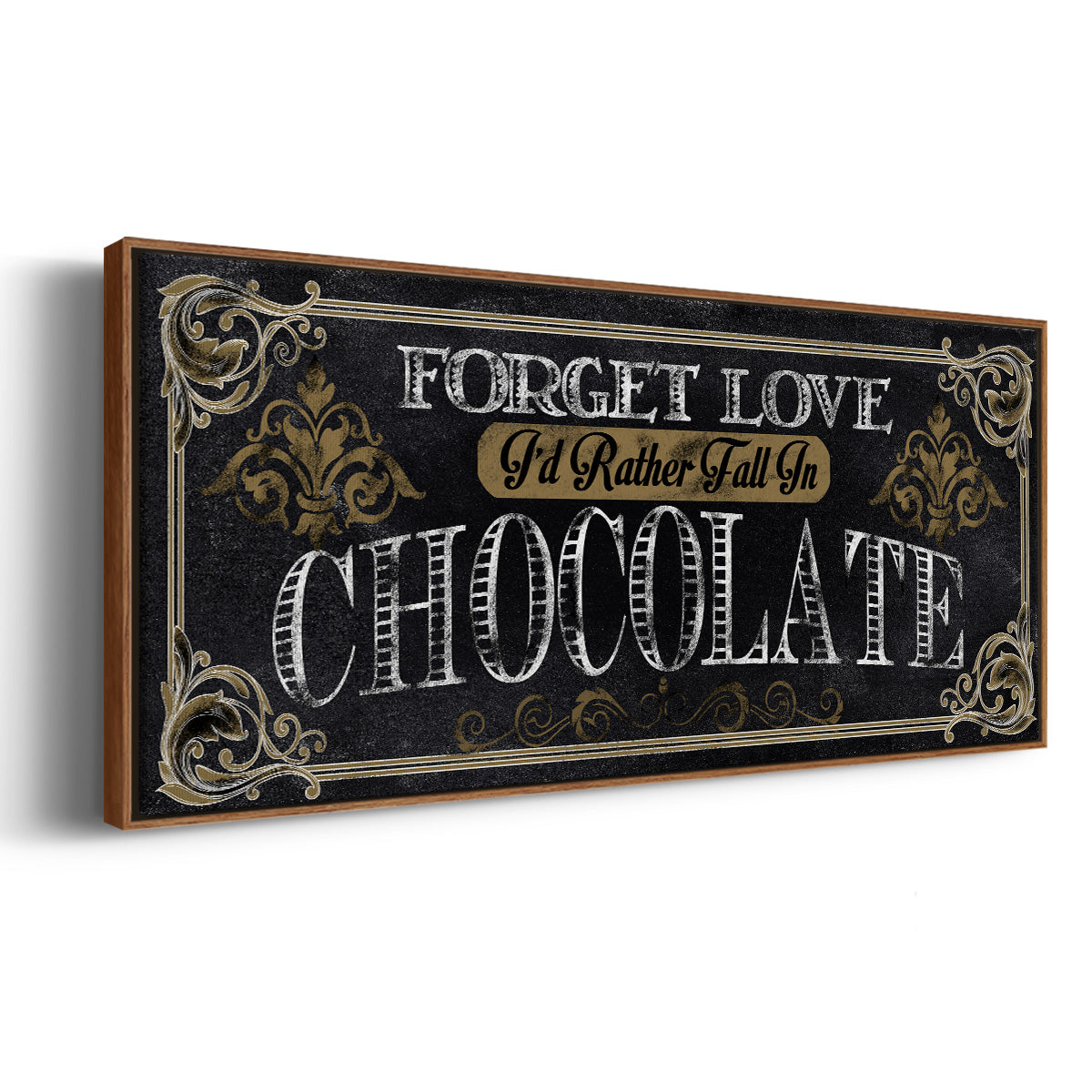 Chocolate - Floater Framed Canvas Print