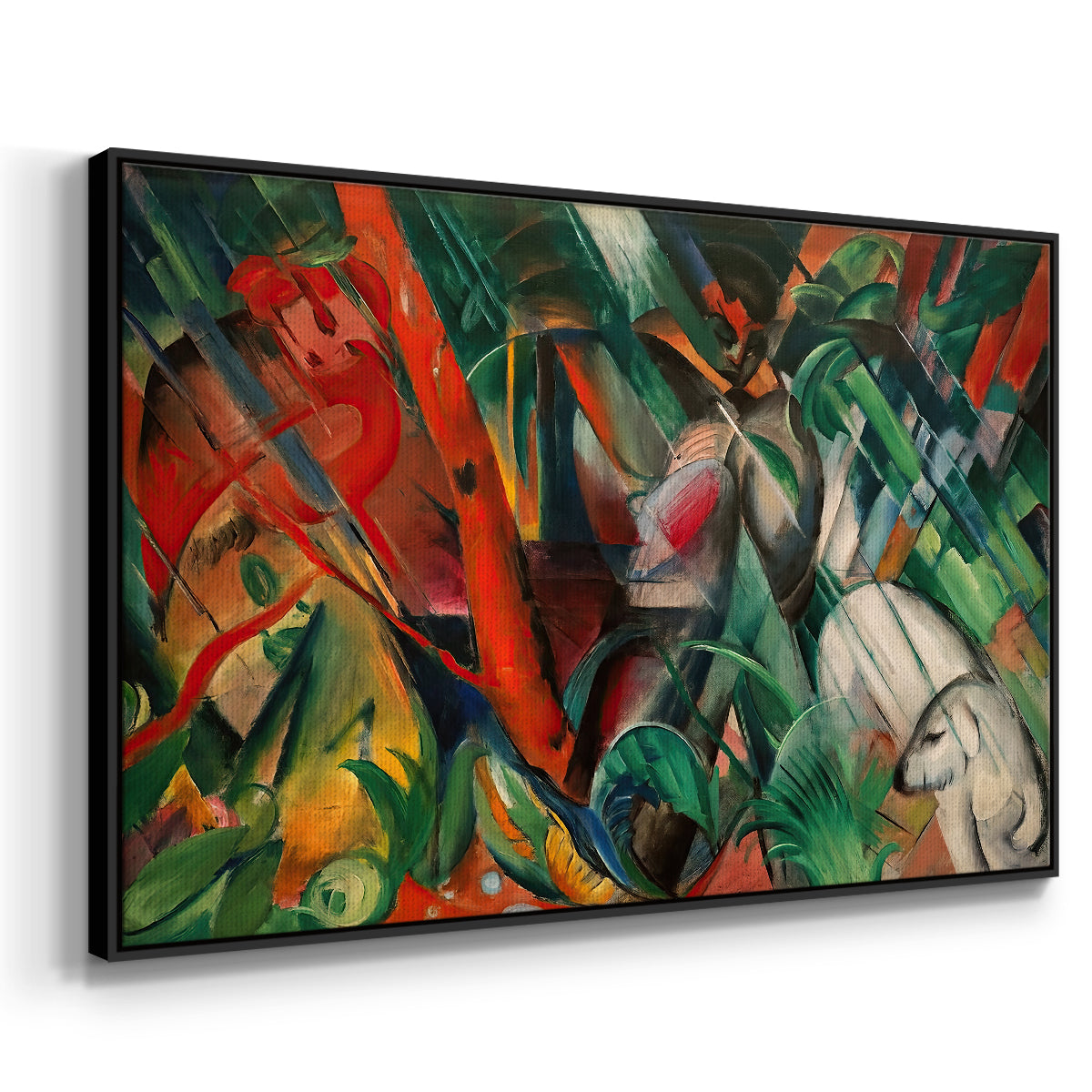 In the Rain, 1912 - Floater Framed Canvas Print