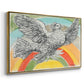 Flying Dove with Rainbow (Colombe volant à l'Arc-en-ciel), 1952 - Floater Framed Canvas Print