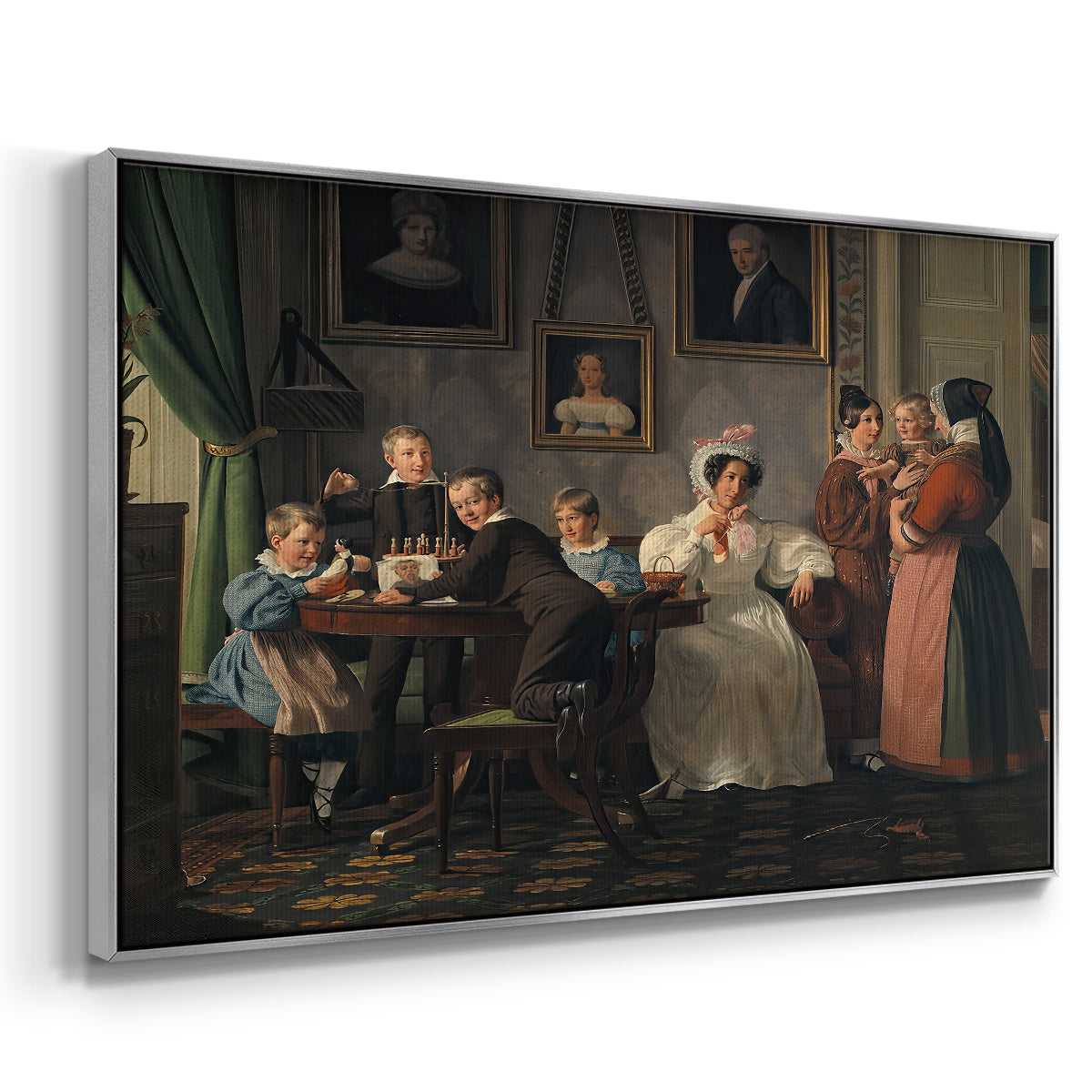 The Waagepetersen Family, 1836 - Floater Framed Canvas Print