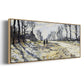 The Road, Effect of Snow at Sunset, 1869 - Floater Framed Canvas Print