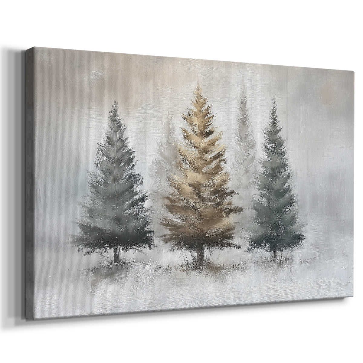 Pearled Snow at Night - Canvas Art Print