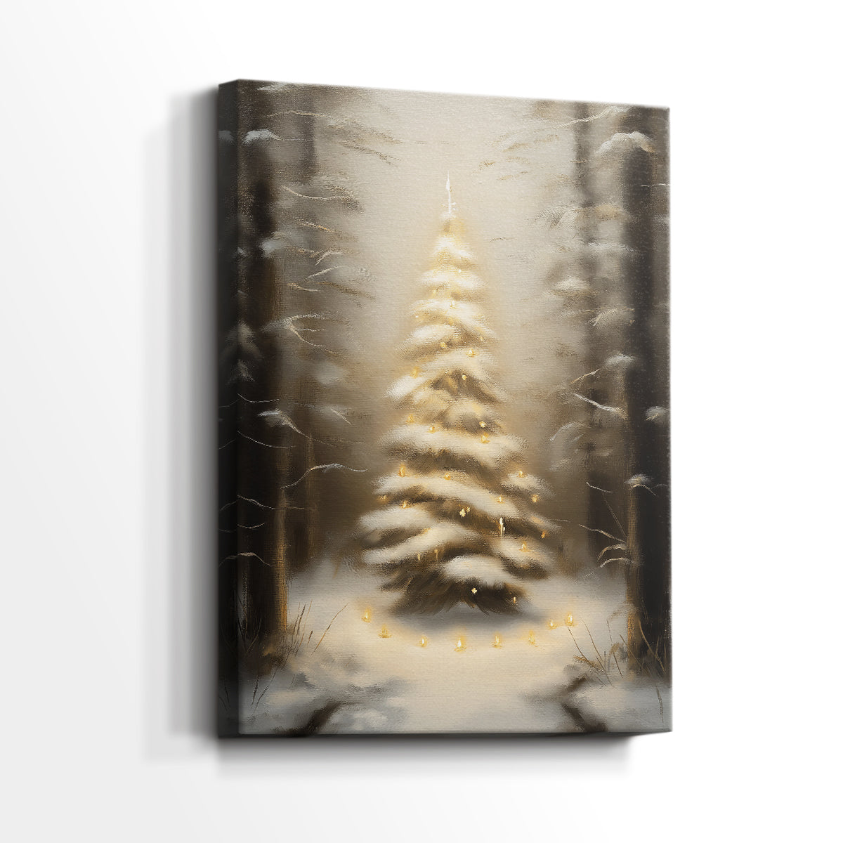 Candlelit Dawn Blessing - Canvas Art Print