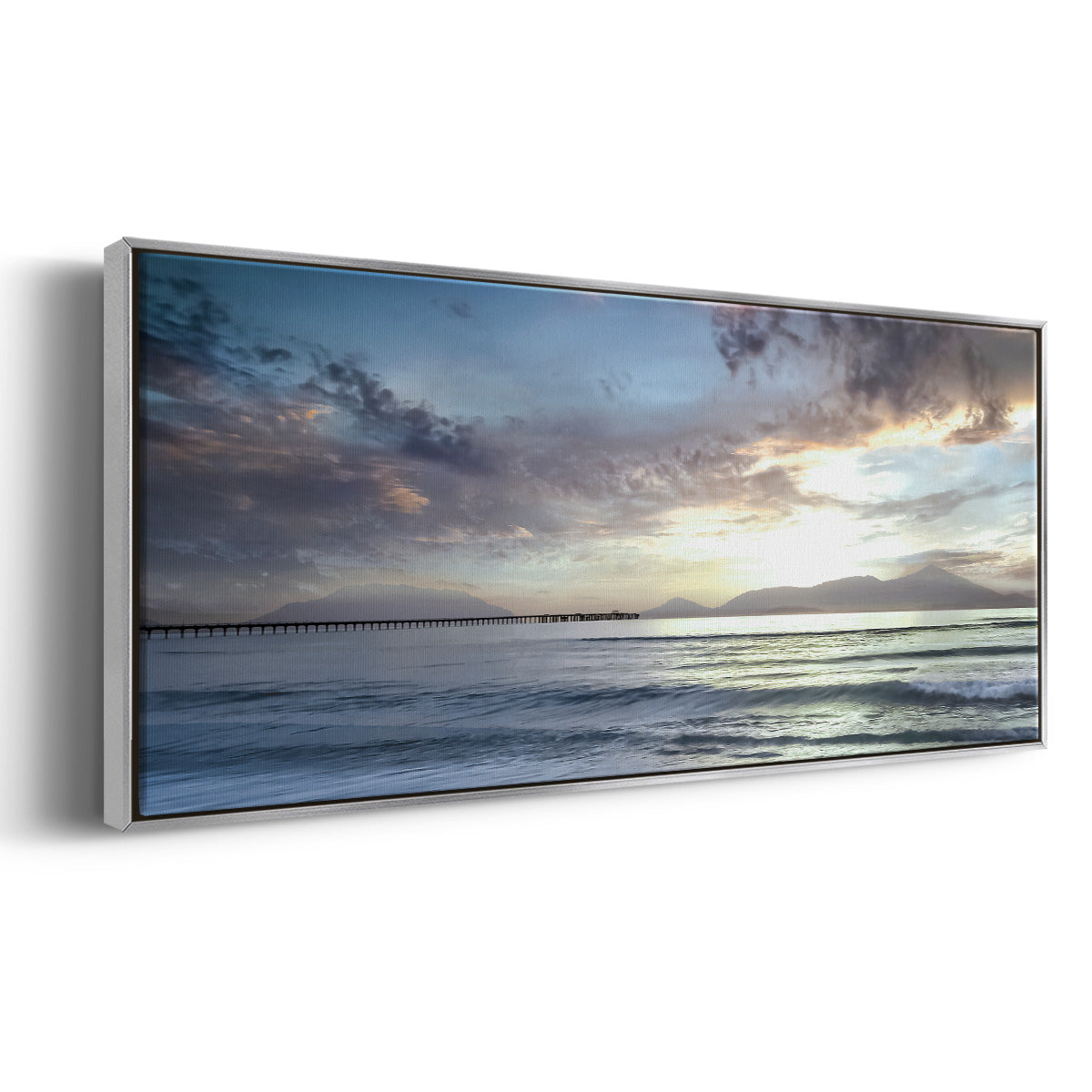 Island Calm - Floater Framed Canvas Print