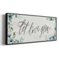 Let Love Grow - Floater Framed Canvas Print