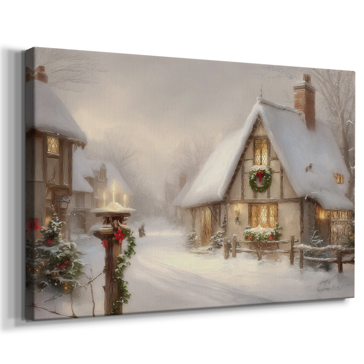 Nativity of Tinsel-Gold Promise - Canvas Art Print