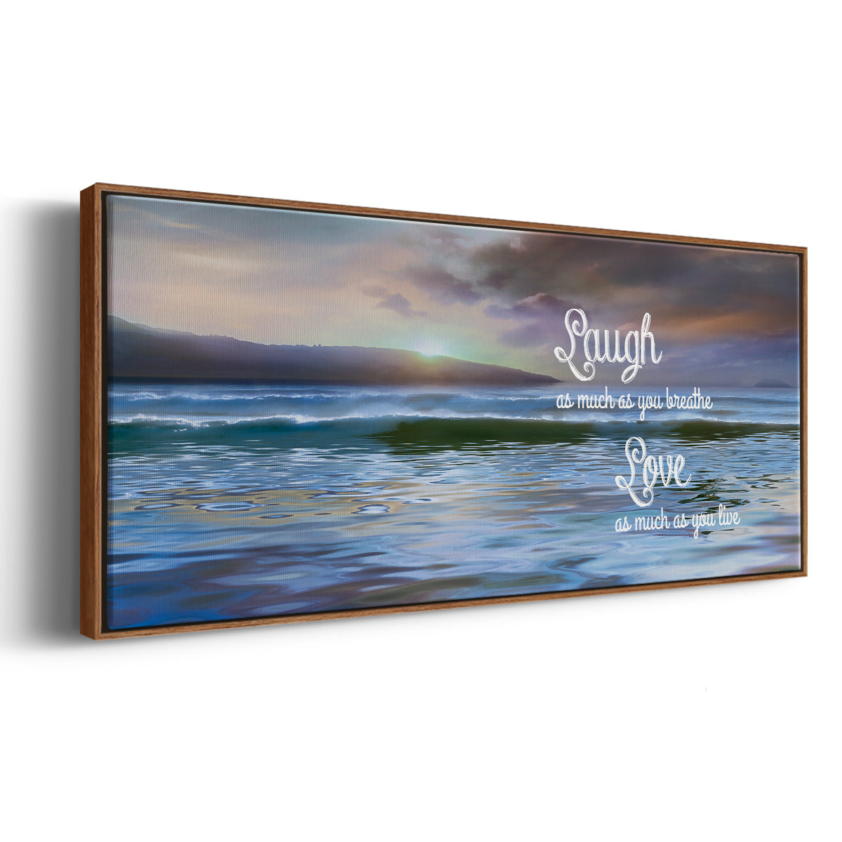 Laugh As Much - Floater Framed Canvas Print