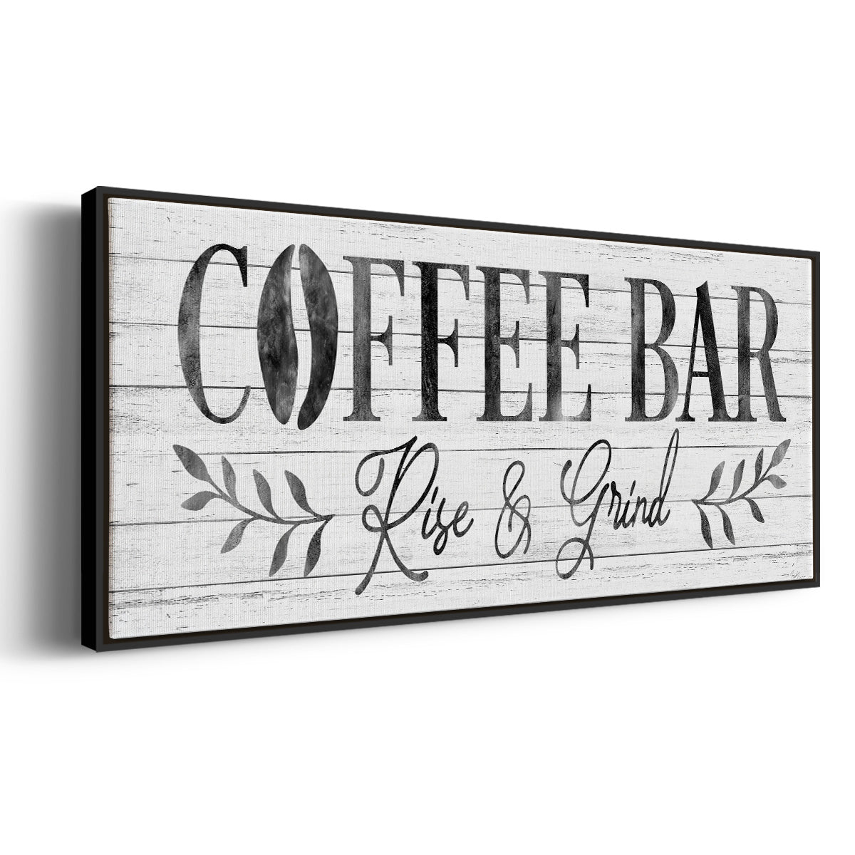 Coffee Bar - Floater Framed Canvas Print