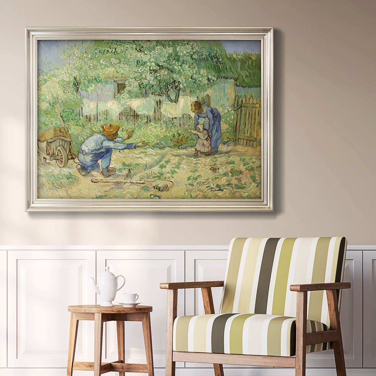 First Steps - Ornate Framed Canvas Print