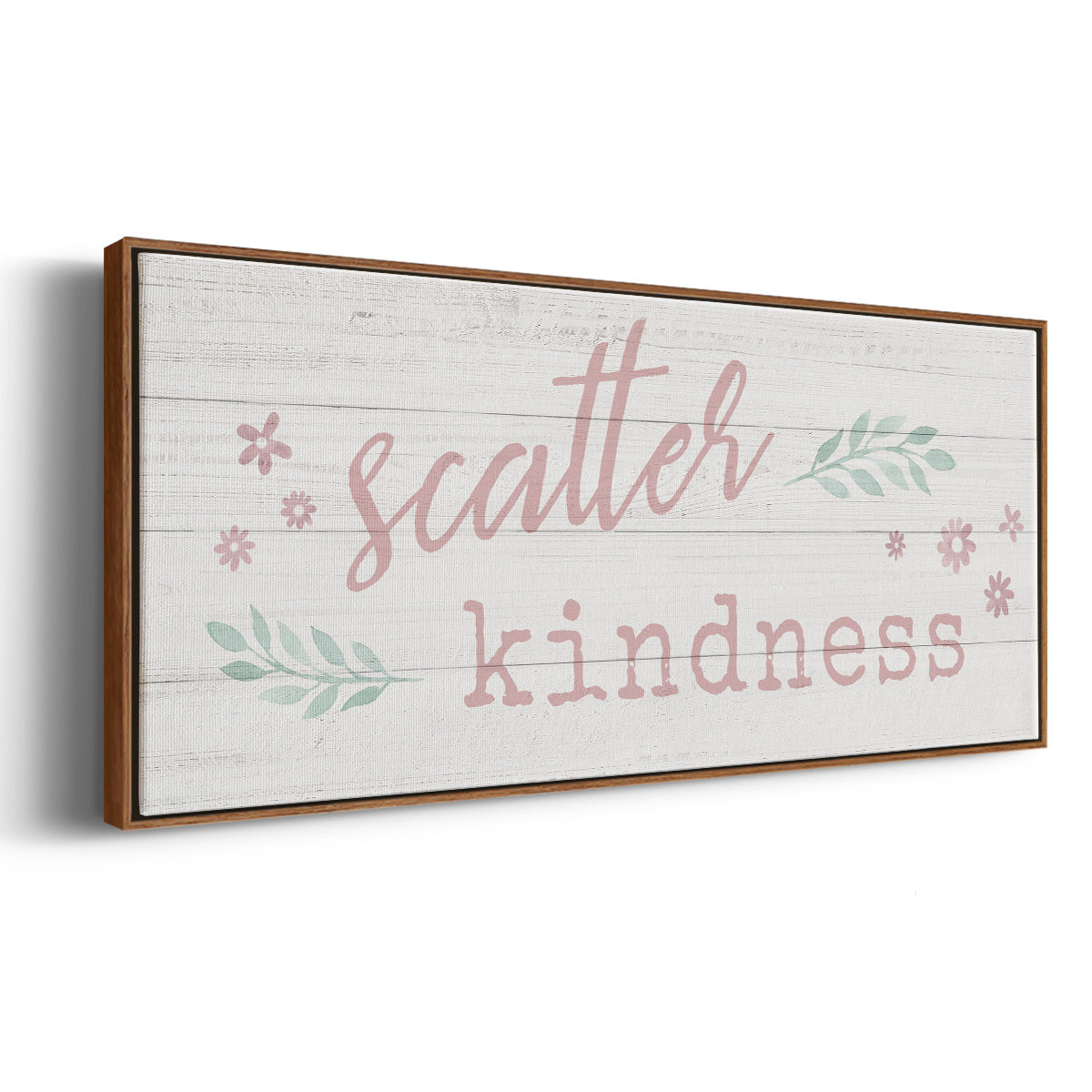 Scatter Kindness - Floater Framed Canvas Print