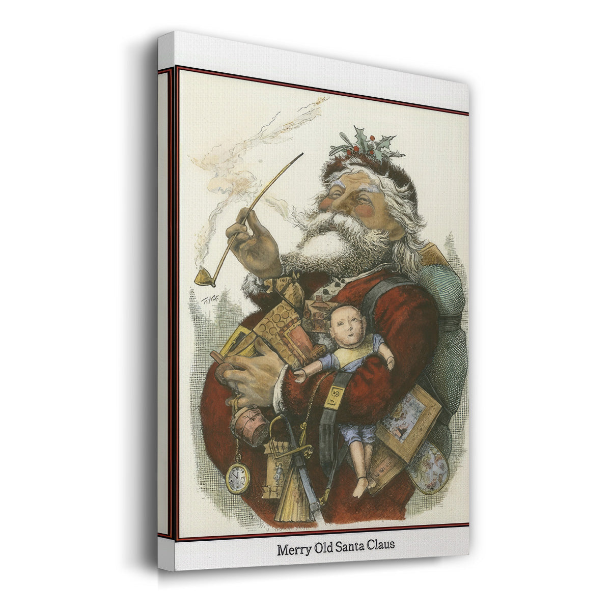 Merry Santa - Gallery Wrapped Canvas