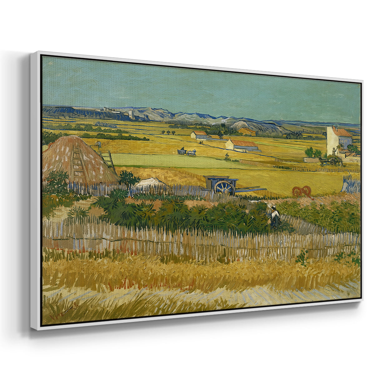 The Harvest, 1888 - Floater Framed Canvas Print