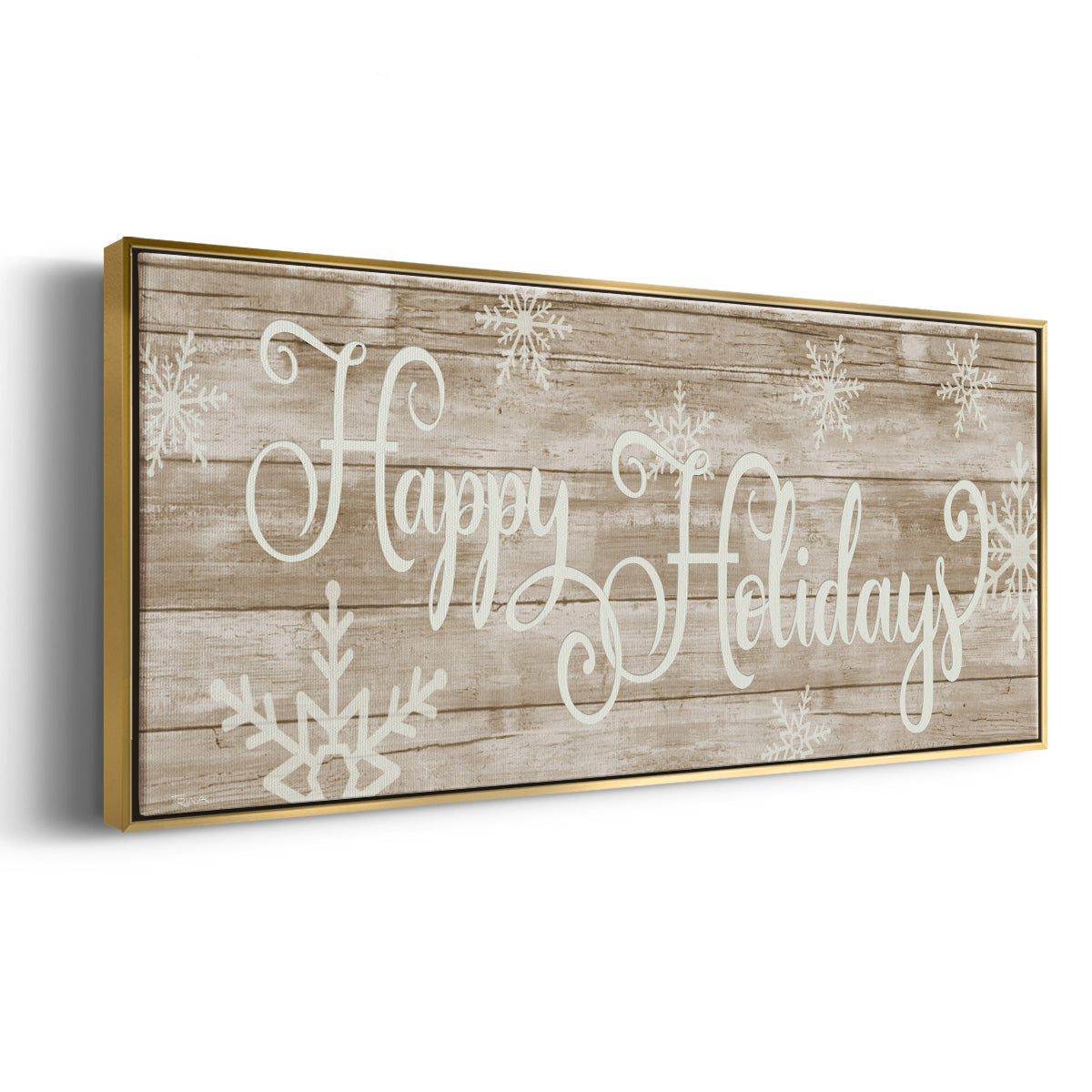 Happy Holidays - Floater Framed Canvas Print