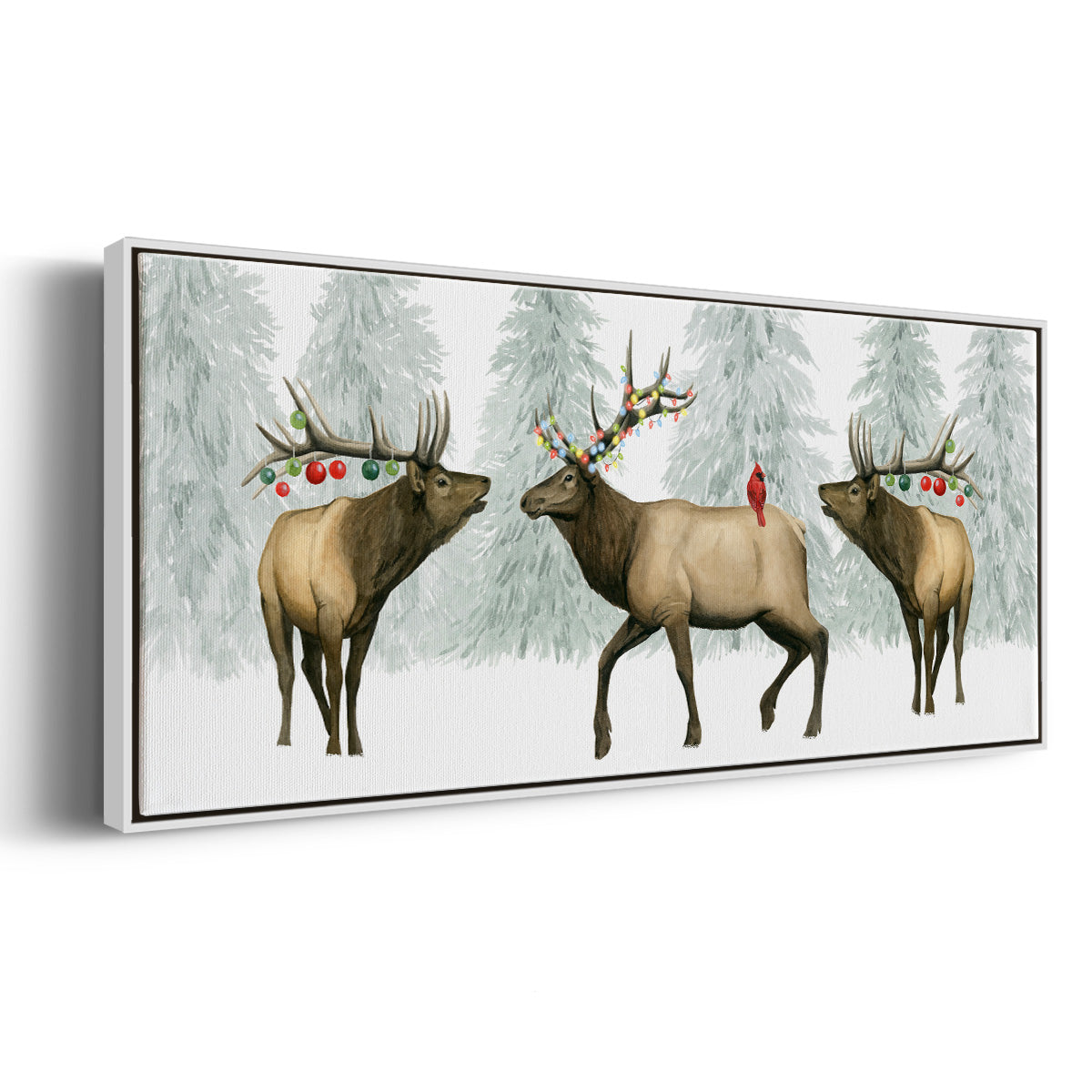 Festive Forest Collection D - Floater Framed Canvas Print
