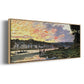 The Seine at Bougival in the Evening, 1870 - Floater Framed Canvas Print