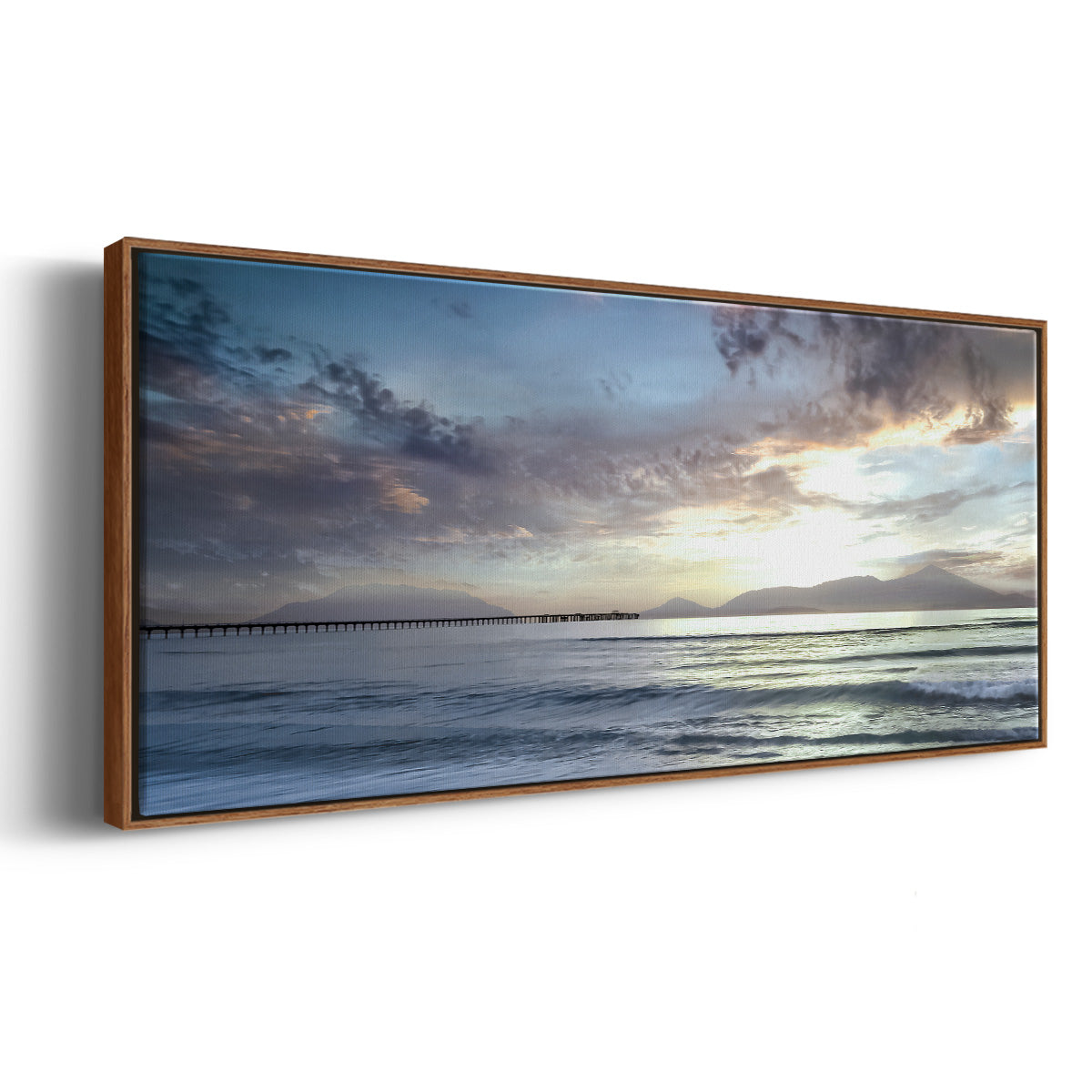 Island Calm - Floater Framed Canvas Print