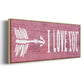 I Love You - Floater Framed Canvas Print
