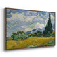 Wheat Field with Cypresses, 1889 - Floater Framed Canvas Print