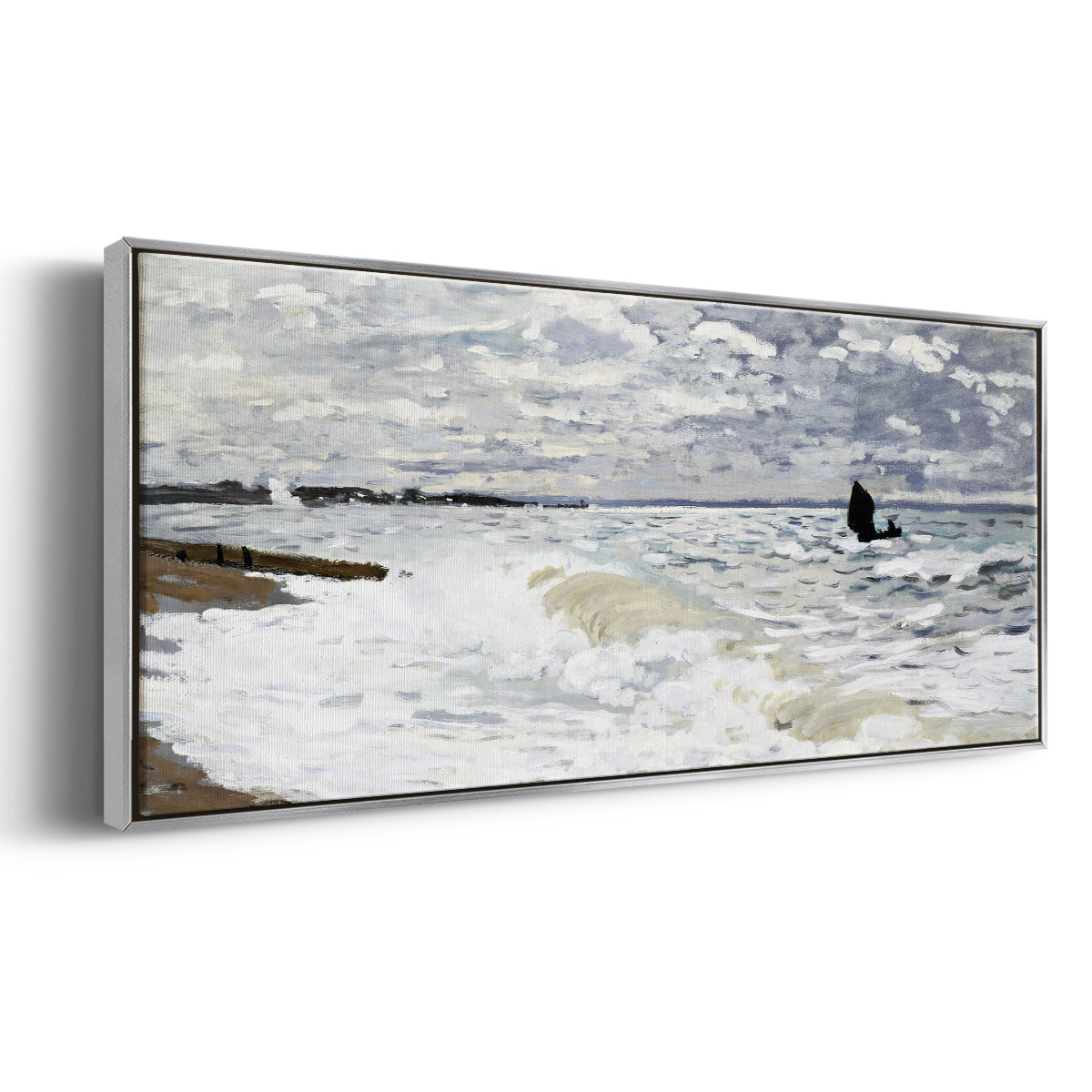 The Sea at Le Havre, 1868 - Floater Framed Canvas Print