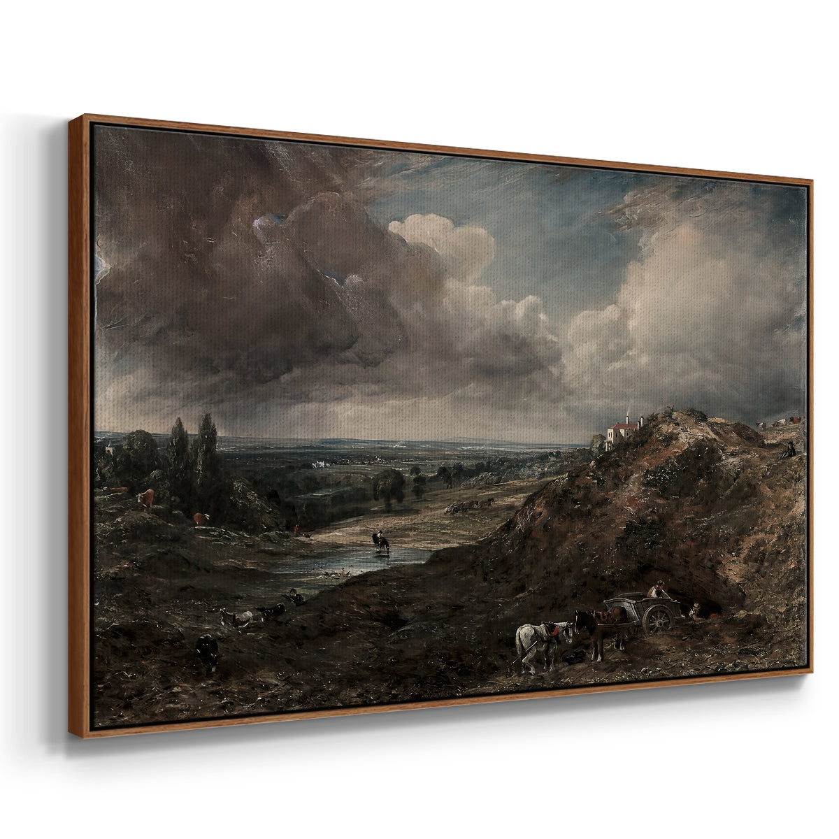 Branch Hill Pond, Hampstead Heath, c. 1828 - Floater Framed Canvas Print