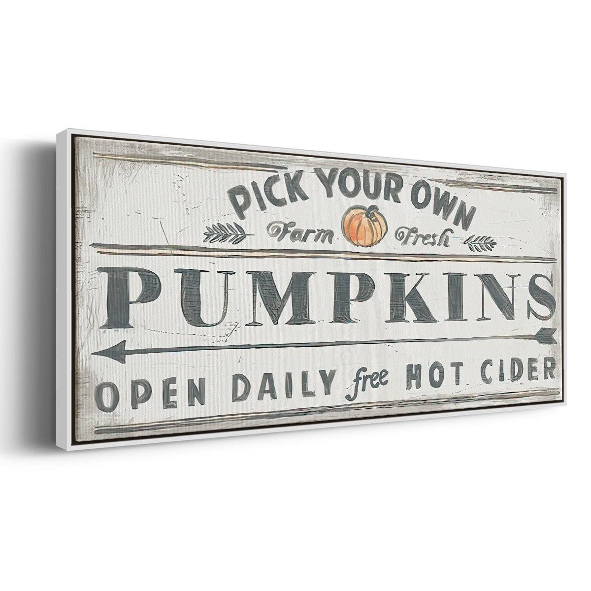 Pumpkin Patch I - Floater Framed Canvas Print