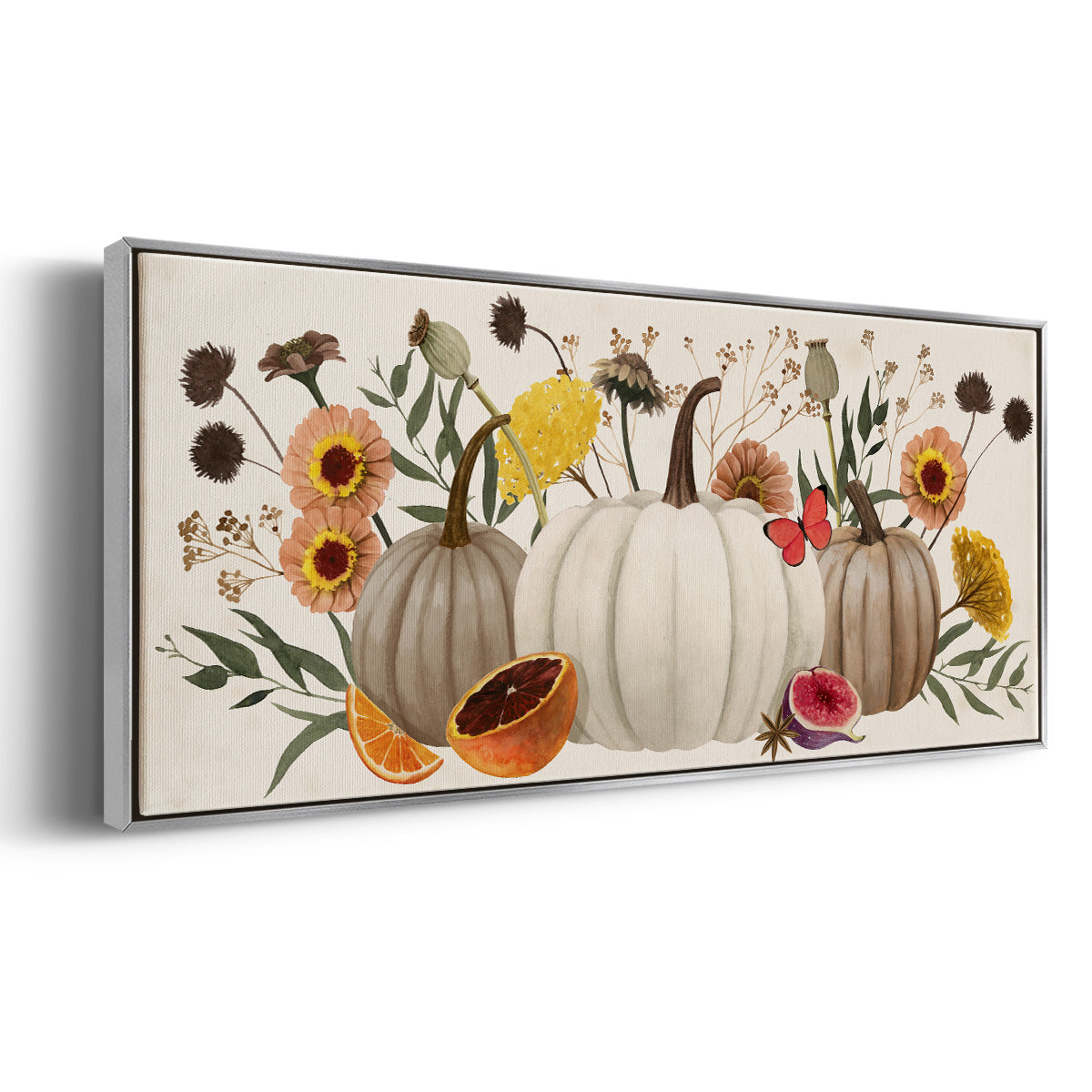 Fall Botanicals - Floater Framed Canvas Print