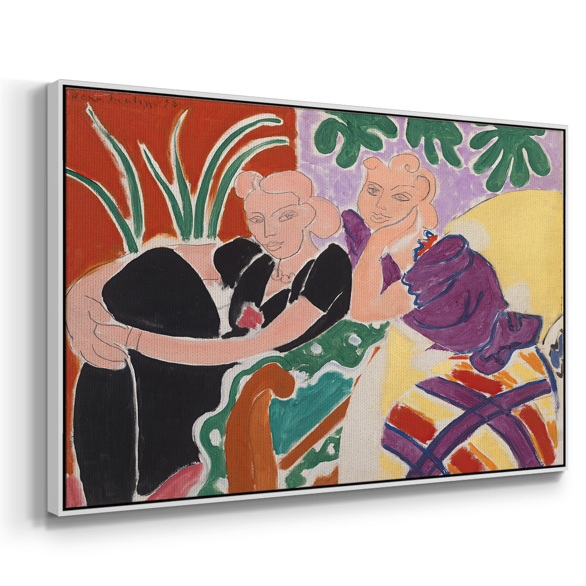 The Conversation, 1938 - Floater Framed Canvas Print