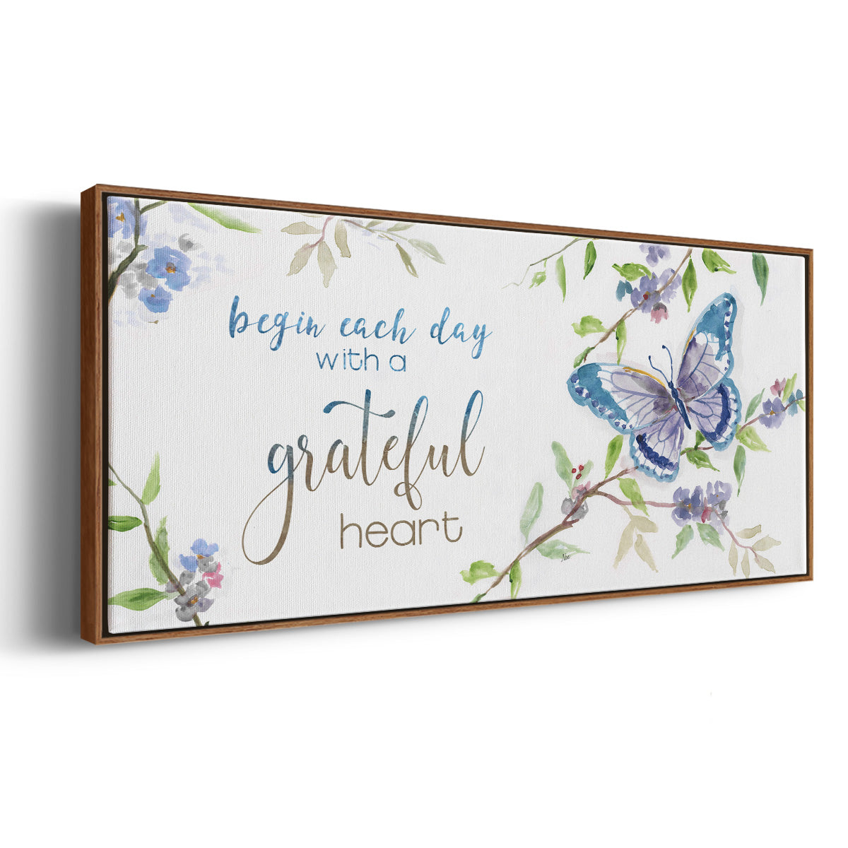 Begin Each Day - Floater Framed Canvas Print
