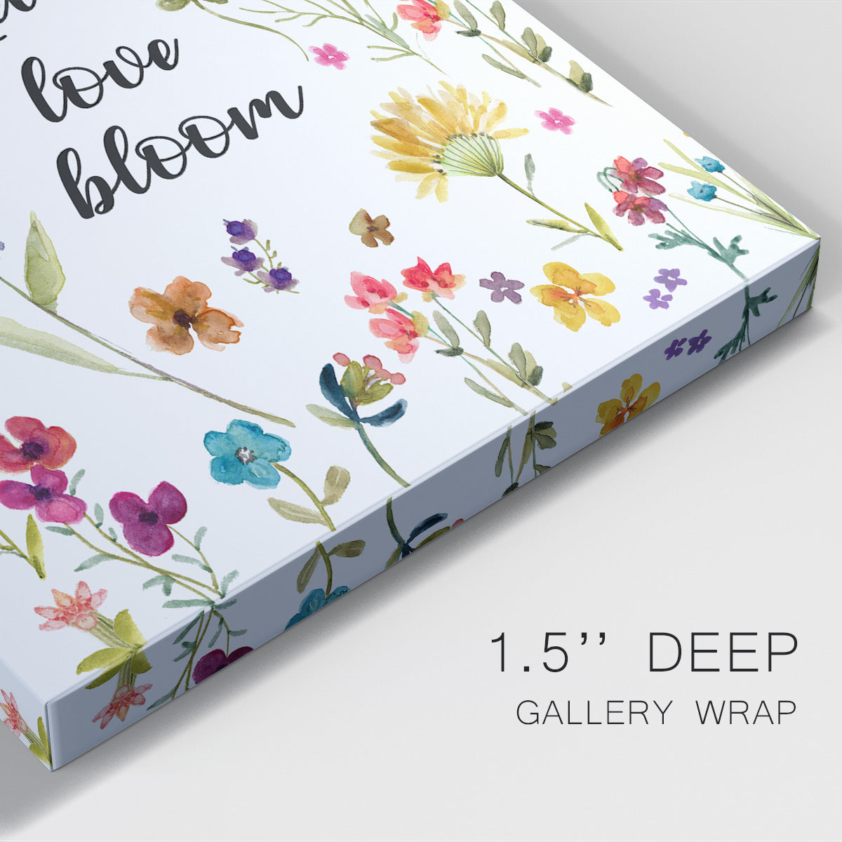 Let Love Bloom Premium Gallery Wrapped Canvas - Ready to Hang