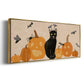 Pumpkin Patch Cats Collection D - Floater Framed Canvas Print