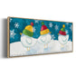 Merry Snowmen - Floater Framed Canvas Print