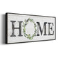 Gray Home Wreath - Floater Framed Canvas Print