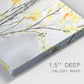 Close-up view of wrapped canvas corner featuring soft floral abstract harmony.