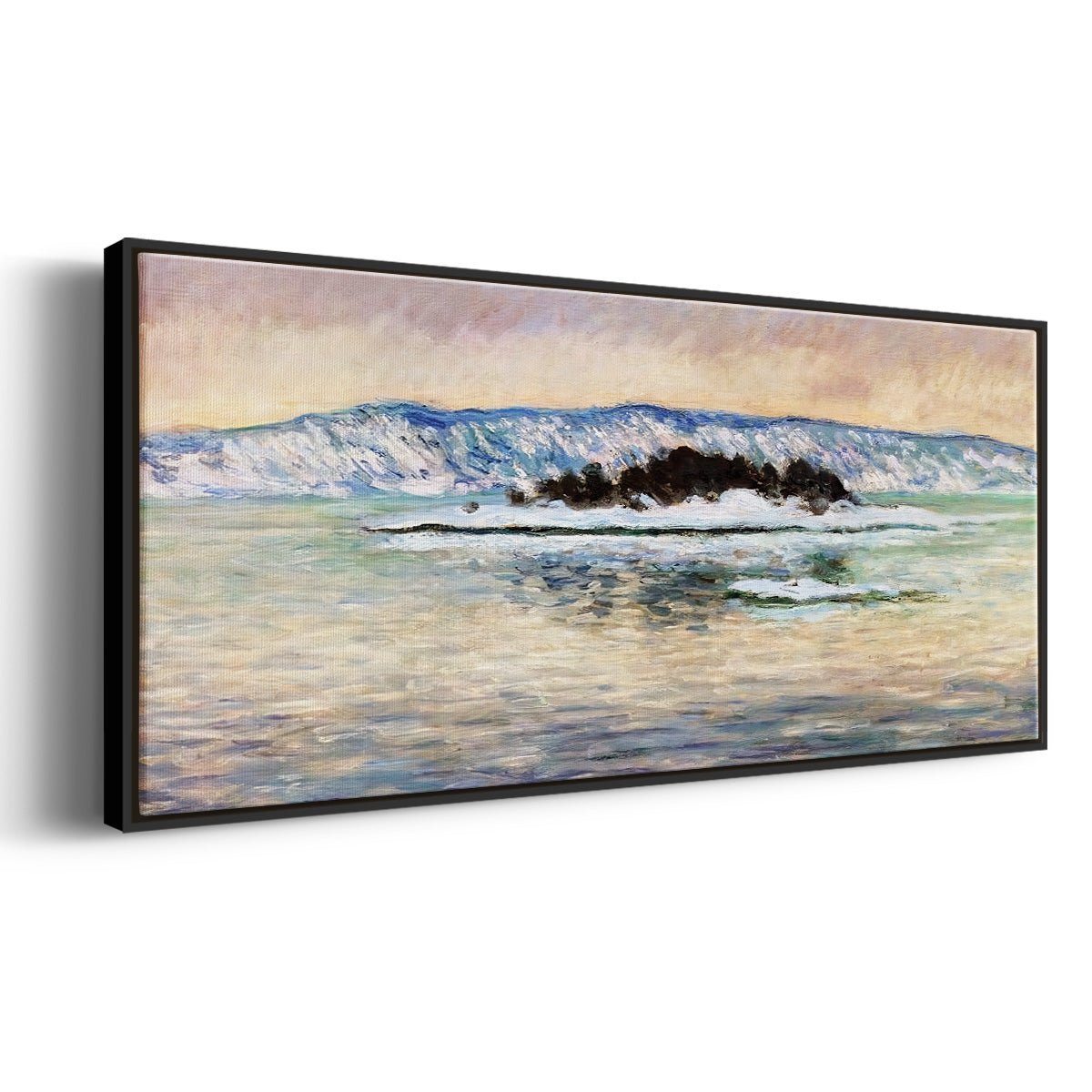 The Fjord, Near Christiania, 1893 - Floater Framed Canvas Print