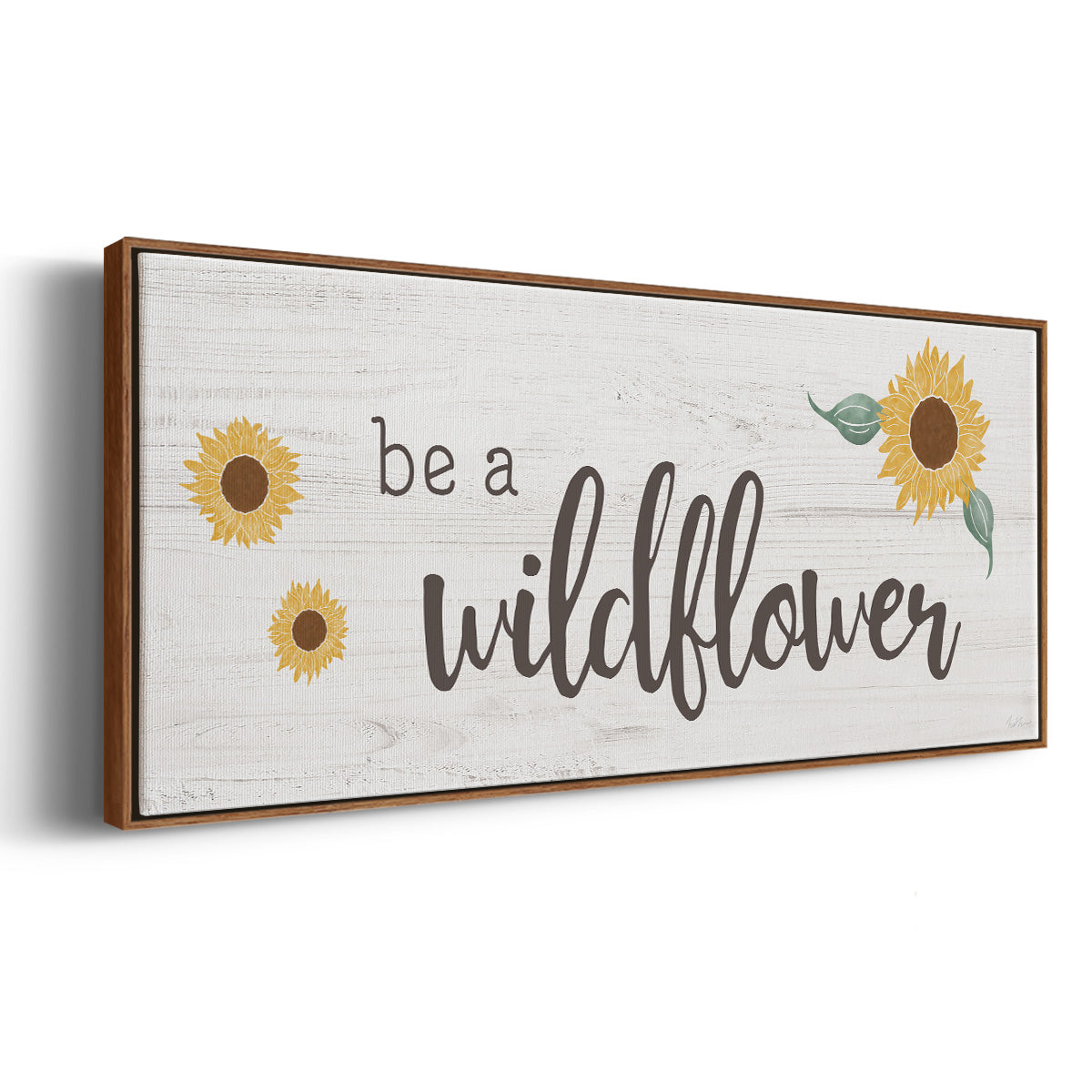 Be a Wildflower - Floater Framed Canvas Print