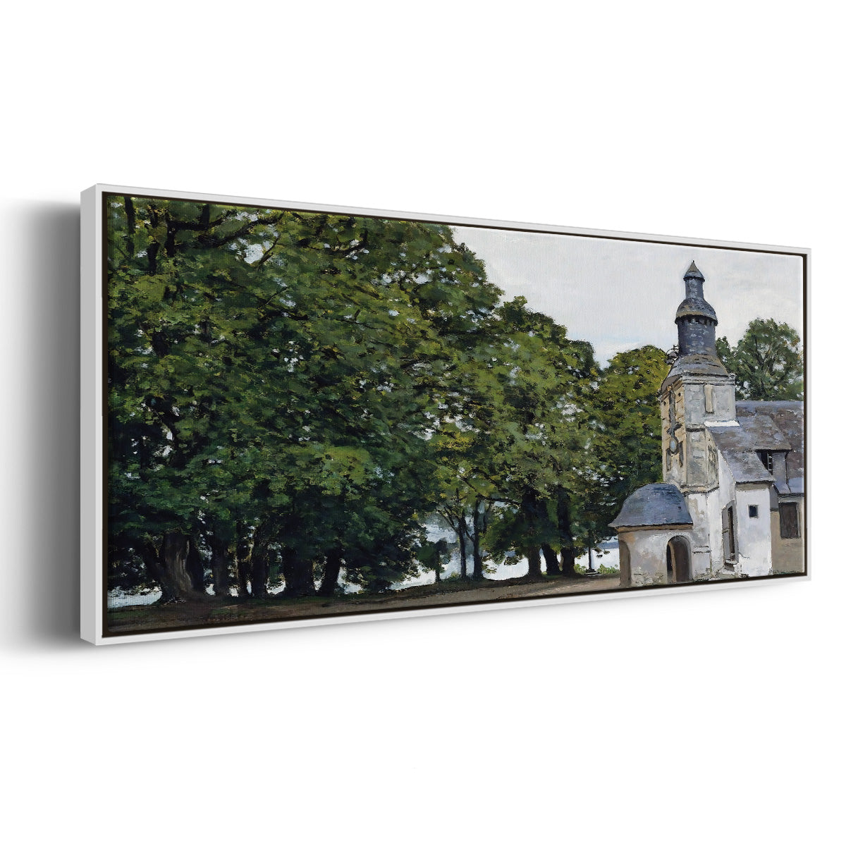 The Chapel Notre - Floater Framed Canvas Print