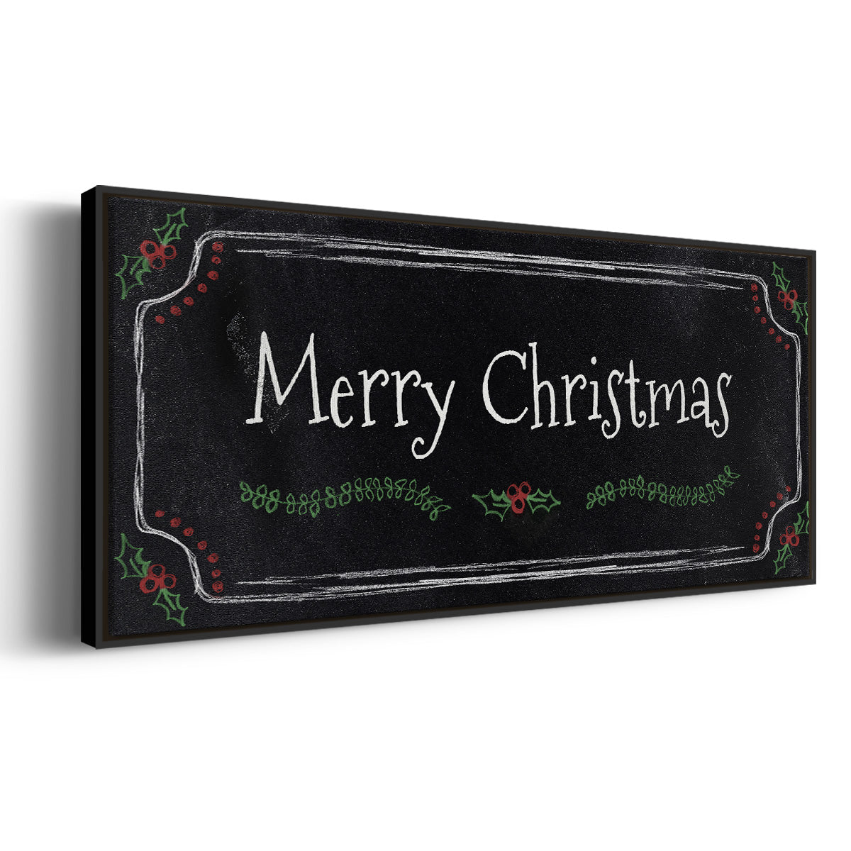 Merry Christmas - Floater Framed Canvas Print