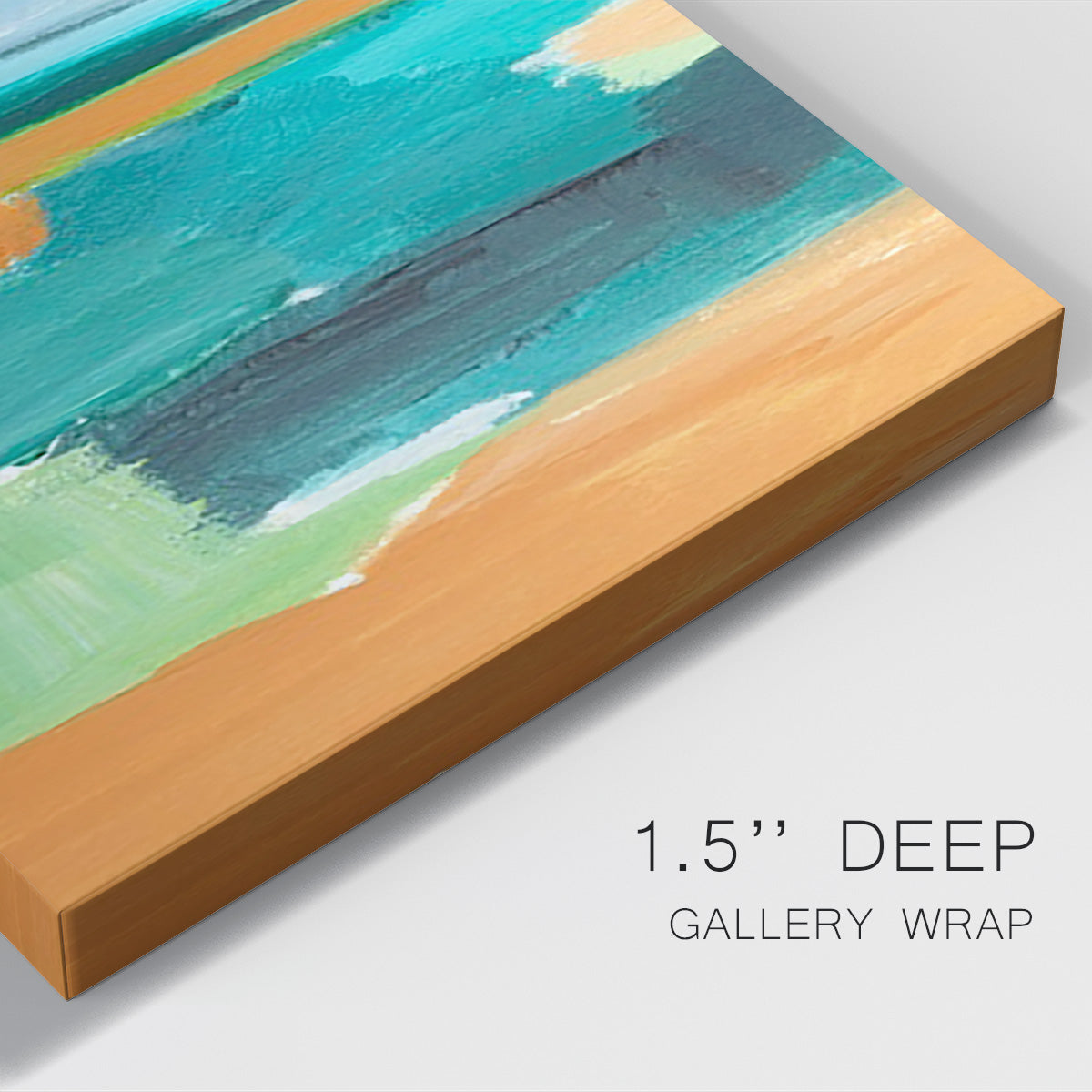 Aqua and Orange I Premium Gallery Wrapped Canvas - Ready to Hang