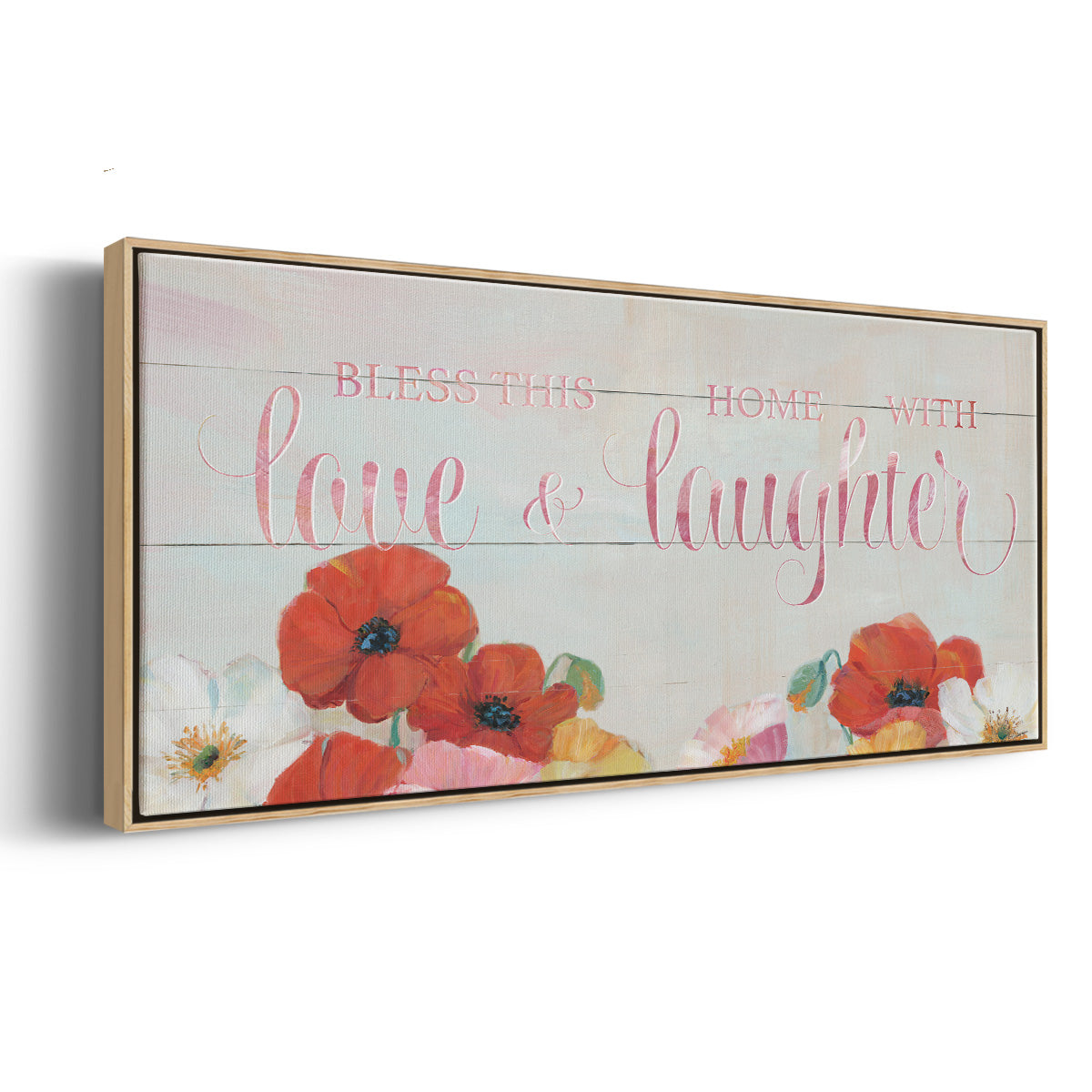 Bless this Home - Floater Framed Canvas Print