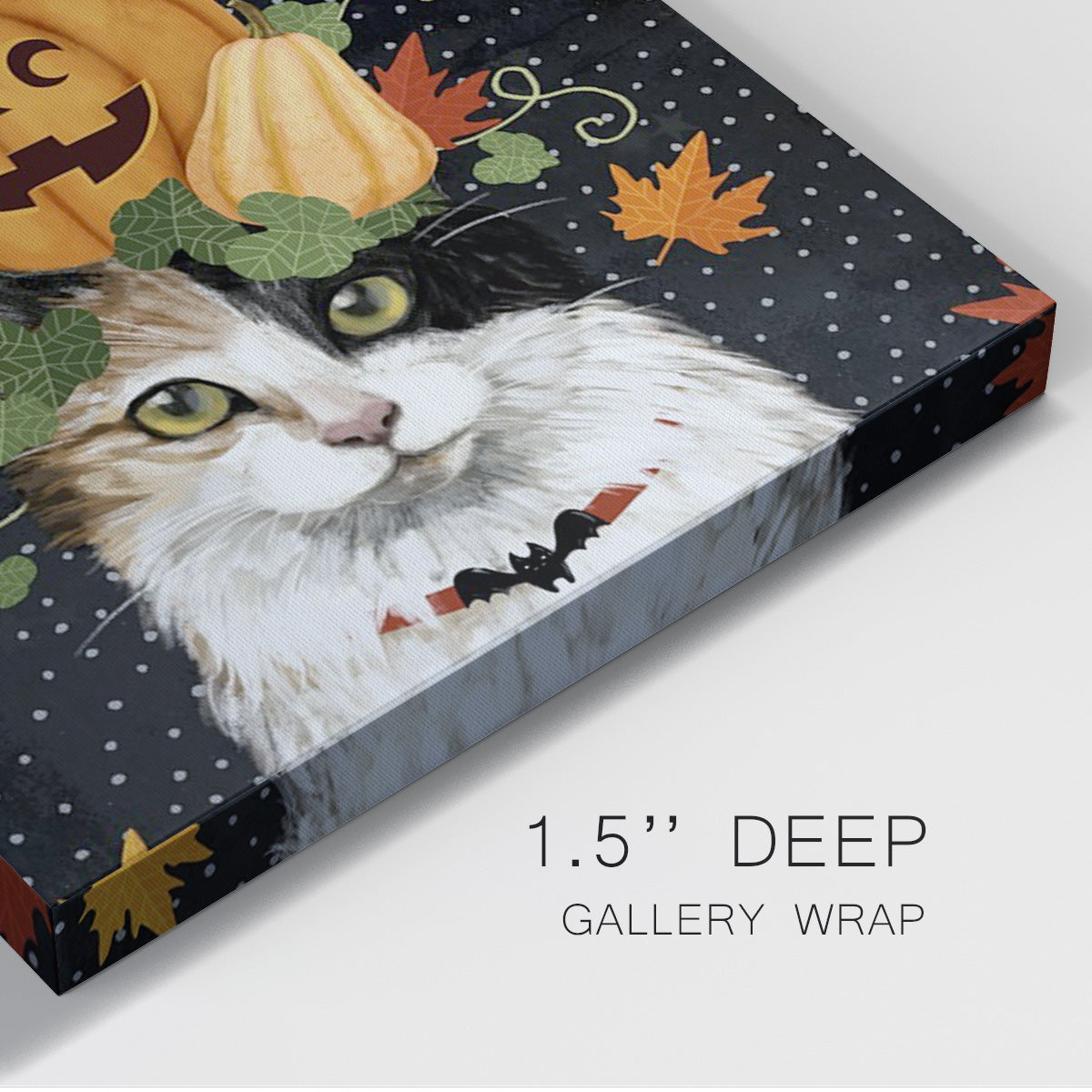 Halloween Cat II-Premium Gallery Wrapped Canvas - Ready to Hang