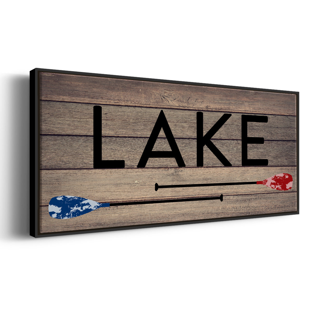 Lake Paddles - Floater Framed Canvas Print