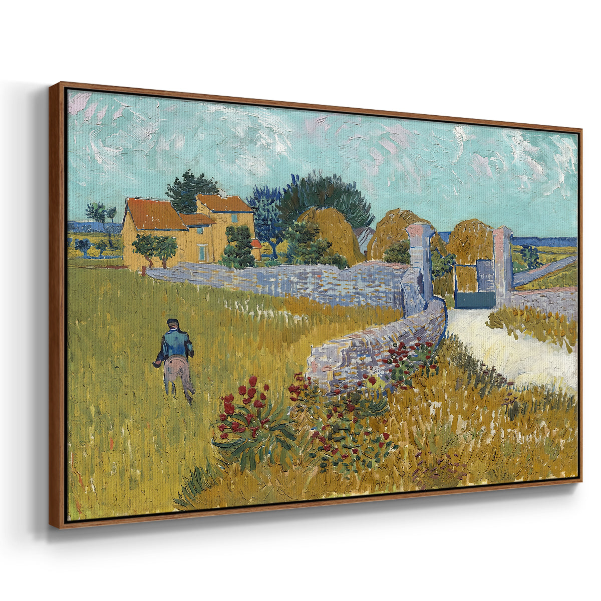 Farmhouse in Provence, 1888 - Floater Framed Canvas Print