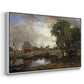 Dedham Lock and Mill, c. 1820 - Floater Framed Canvas Print